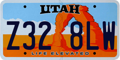 UT license plate Z328LW