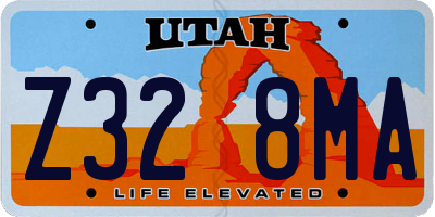UT license plate Z328MA