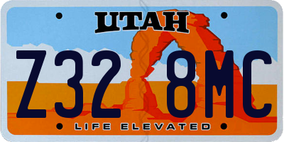UT license plate Z328MC
