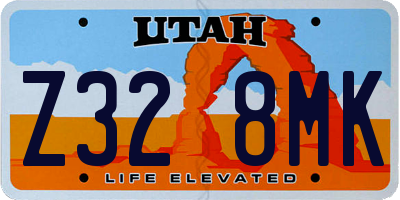 UT license plate Z328MK