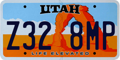 UT license plate Z328MP