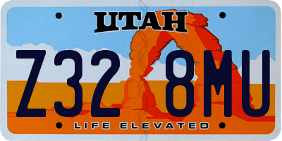 UT license plate Z328MU