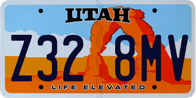 UT license plate Z328MV