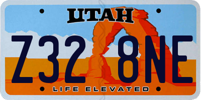UT license plate Z328NE