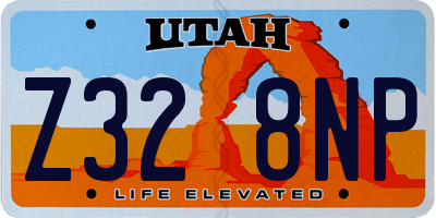 UT license plate Z328NP