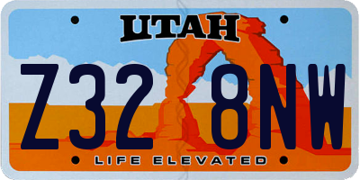 UT license plate Z328NW