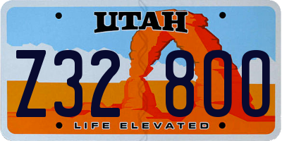 UT license plate Z328OO