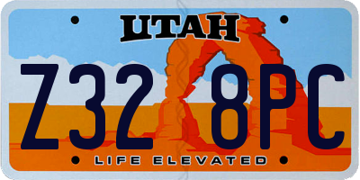 UT license plate Z328PC