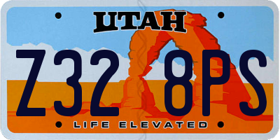 UT license plate Z328PS