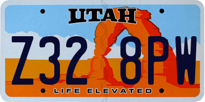 UT license plate Z328PW
