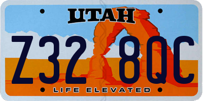 UT license plate Z328QC