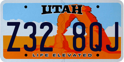 UT license plate Z328QJ