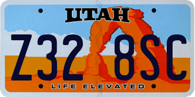 UT license plate Z328SC