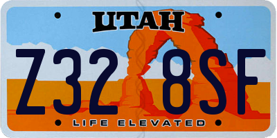 UT license plate Z328SF