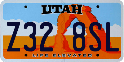 UT license plate Z328SL