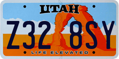 UT license plate Z328SY
