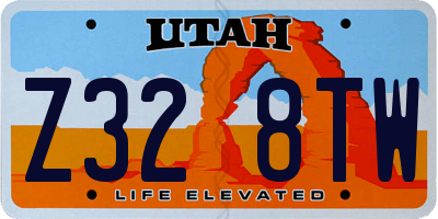 UT license plate Z328TW