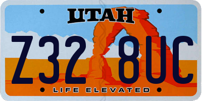 UT license plate Z328UC