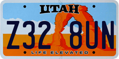 UT license plate Z328UN