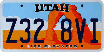UT license plate Z328VI