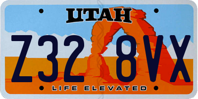 UT license plate Z328VX