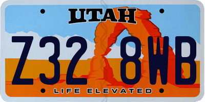 UT license plate Z328WB