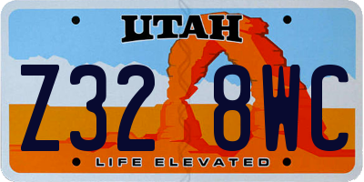 UT license plate Z328WC