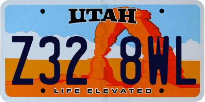 UT license plate Z328WL