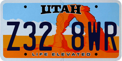 UT license plate Z328WR