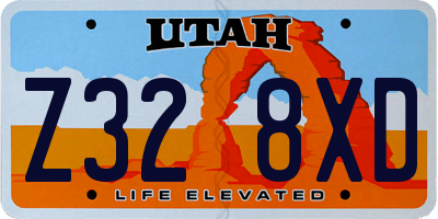 UT license plate Z328XD
