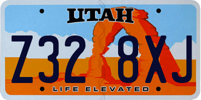 UT license plate Z328XJ
