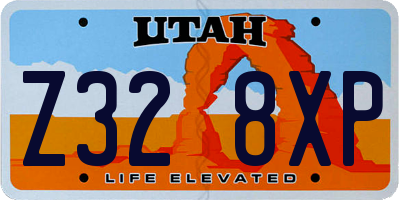 UT license plate Z328XP