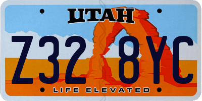 UT license plate Z328YC