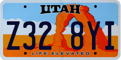 UT license plate Z328YI