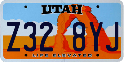 UT license plate Z328YJ