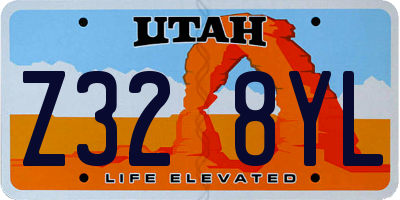 UT license plate Z328YL