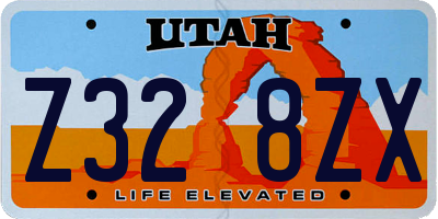 UT license plate Z328ZX