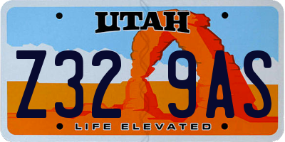 UT license plate Z329AS
