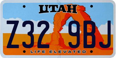 UT license plate Z329BJ