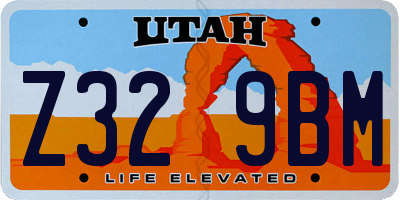 UT license plate Z329BM