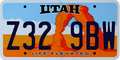 UT license plate Z329BW