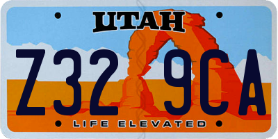 UT license plate Z329CA