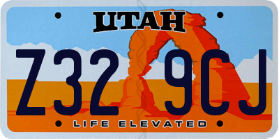 UT license plate Z329CJ