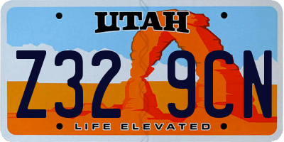 UT license plate Z329CN