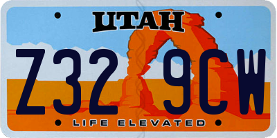 UT license plate Z329CW