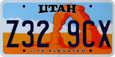UT license plate Z329CX