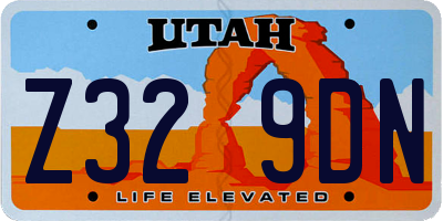 UT license plate Z329DN