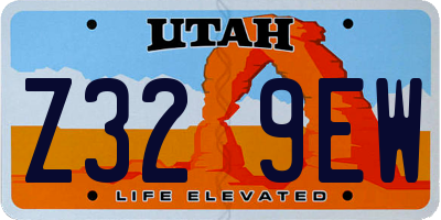 UT license plate Z329EW