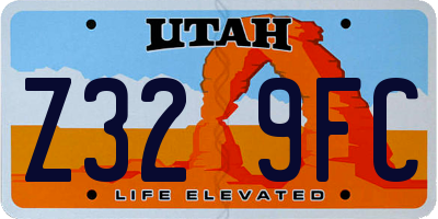 UT license plate Z329FC