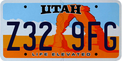 UT license plate Z329FG